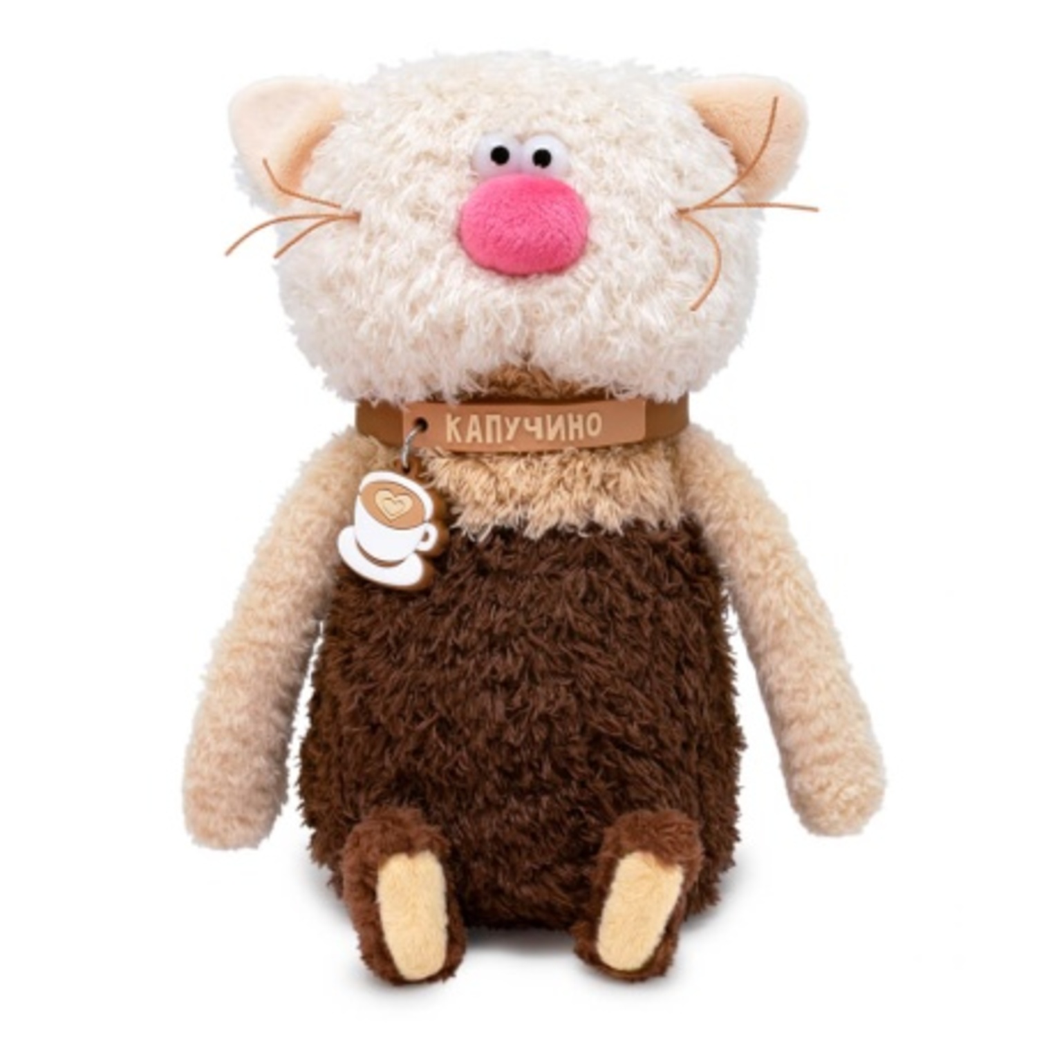 

Мягкая игрушка BUDI BASA кот Капучино Кофейные коты 19 см, Белый;коричневый;хаки;черный, Кофейный кот