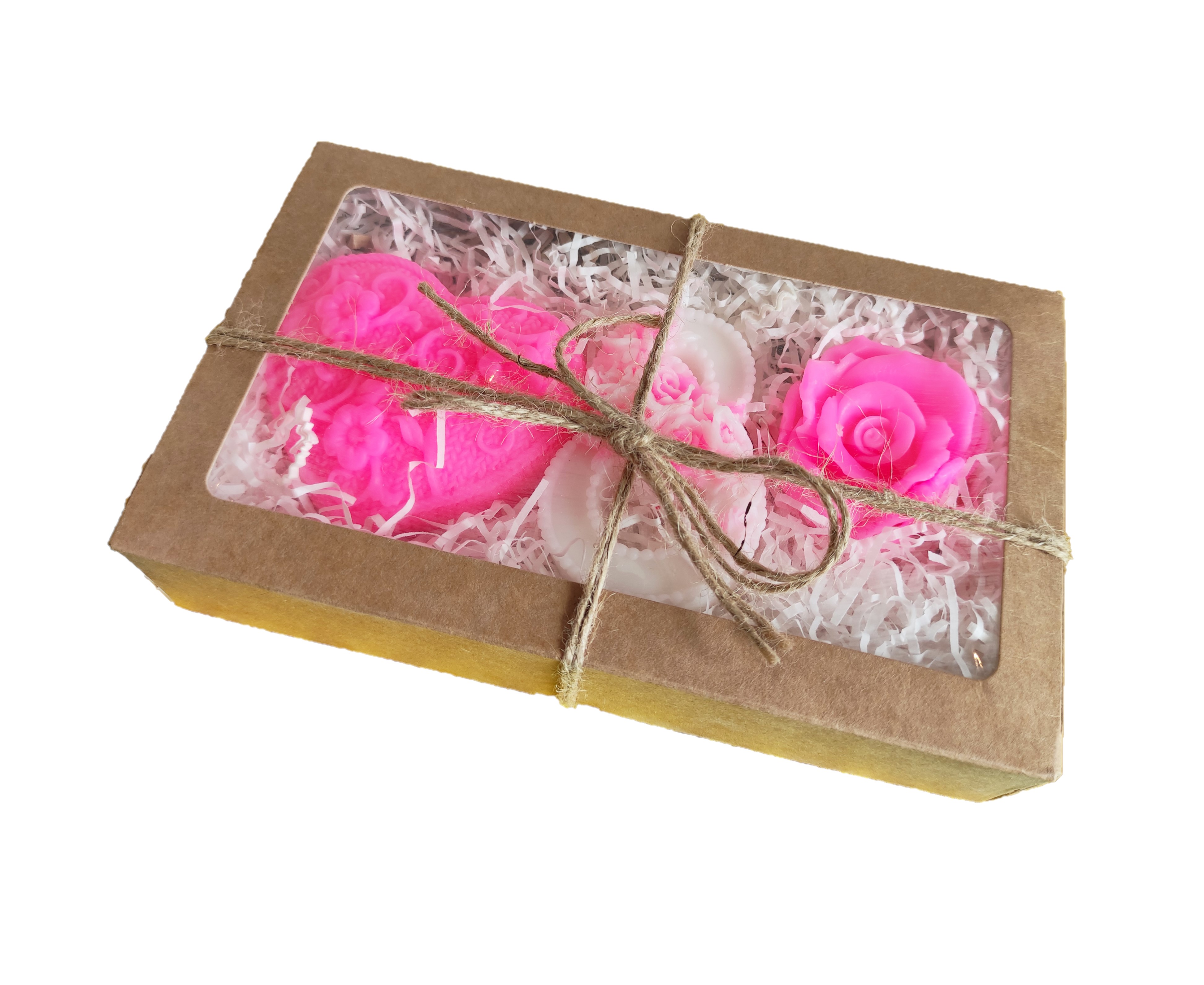 Мыло ручной работы Milotto подарочный набор 8 Марта розовый