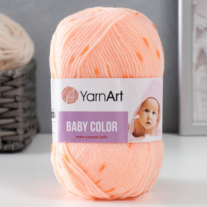 

Пряжа Baby color 100% акрил 150м/50гр (272 персик)