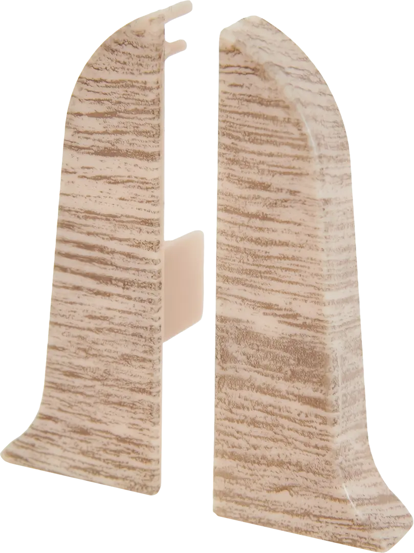 Заглушки для плинтуса «Дуб Деревенский», высота 62 мм, 2 шт.