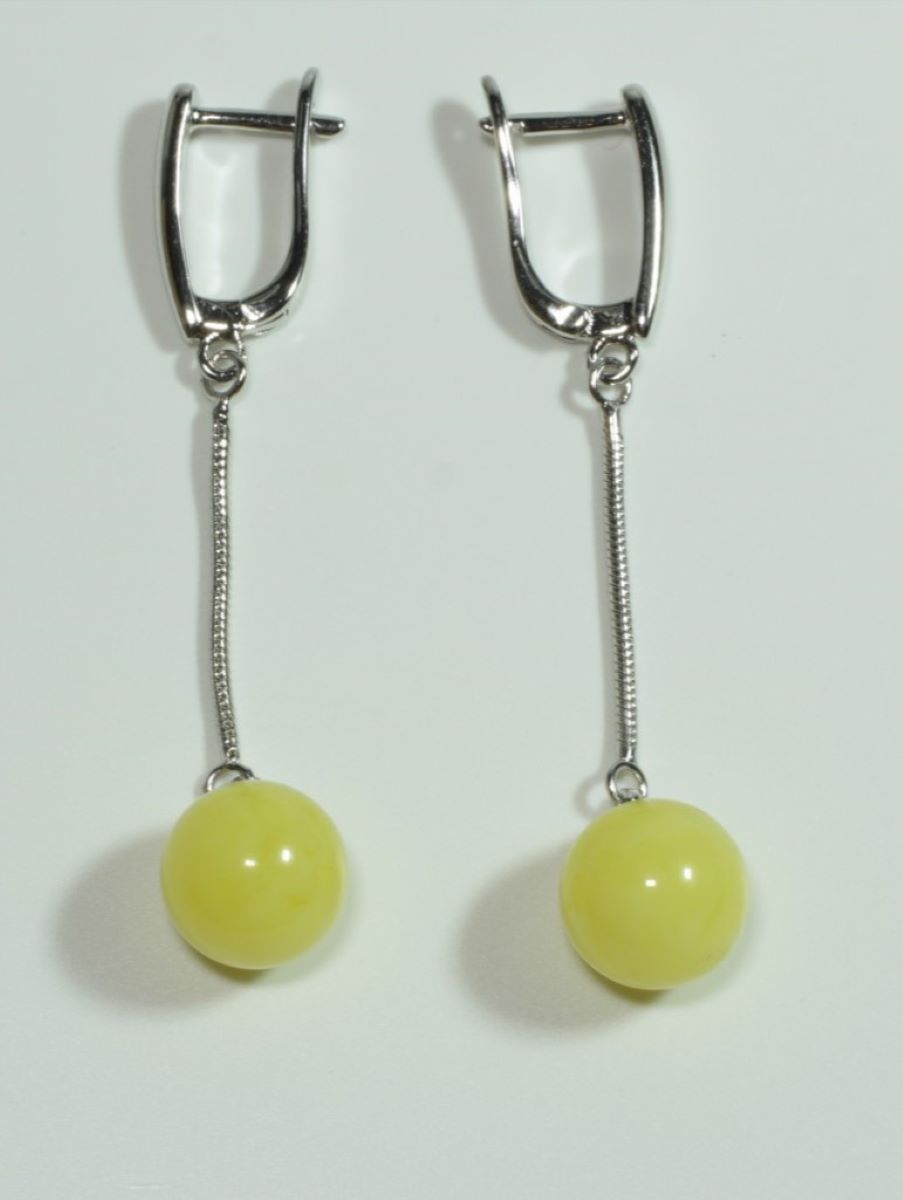 

Серьги подвески из бижутерного сплава T&Z_Mineral 350C_4, янтарь, 350C_4