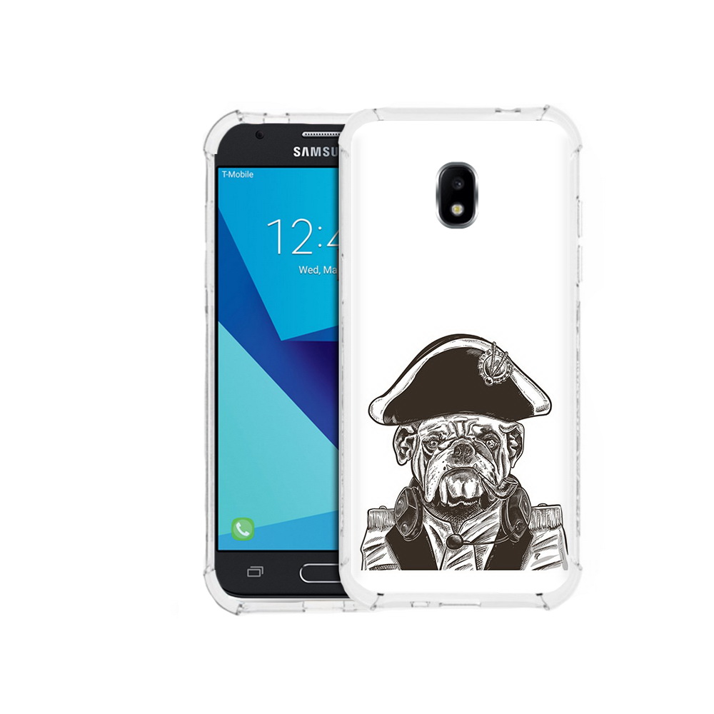 

Чехол MyPads Tocco для Samsung Galaxy J3 (2017) мопс генерал (PT74067.575.483), Прозрачный, Tocco