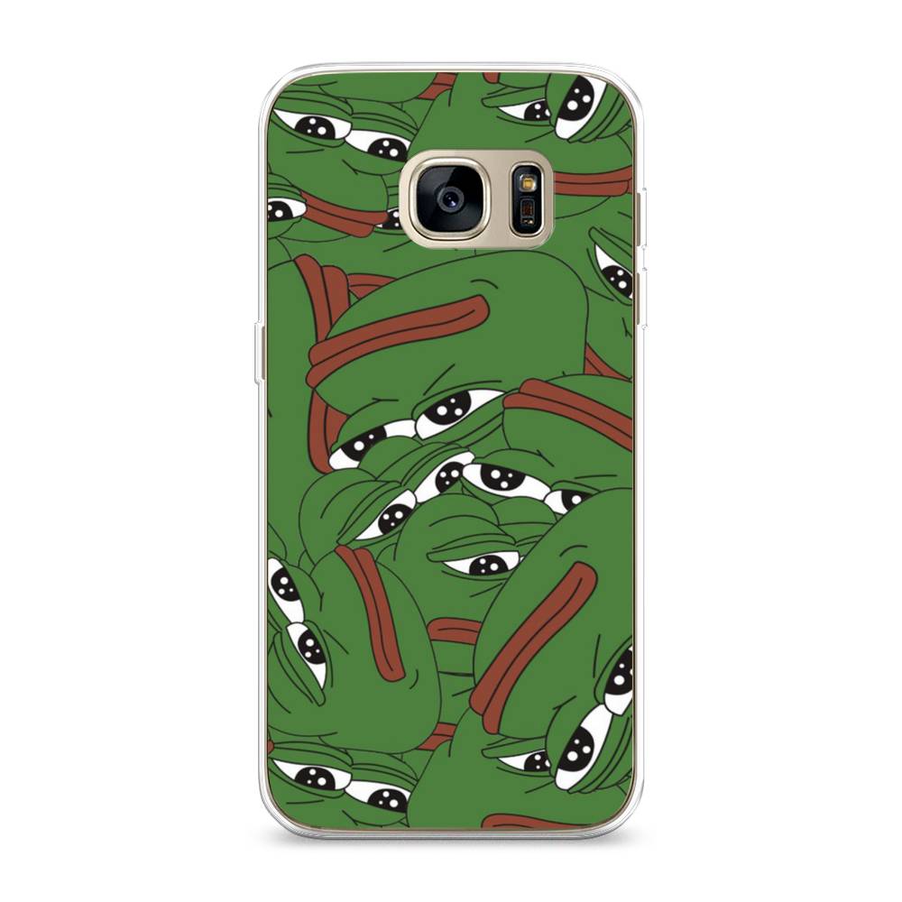 

Чехол Awog на Samsung Galaxy S7 edge "Печальный frog", Зеленый;белый, 24650-9