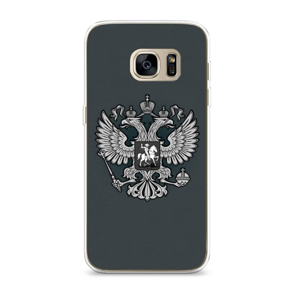 фото Чехол awog "герб россии серый" для samsung galaxy s7 edge