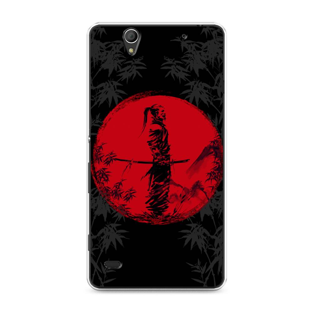 

Чехол на Sony Xperia C4 "Самурай на красном фоне", Черный;красный;серый, 52650-4