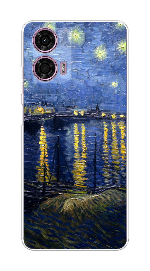

Чехол на Motorola Moto G24 "Звездная ночь над Роной", Синий;желтый, 243850-1
