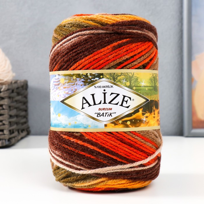 

Пряжа Alize Burcum batik 100% акрил 200м/100гр 6060, Разноцветный