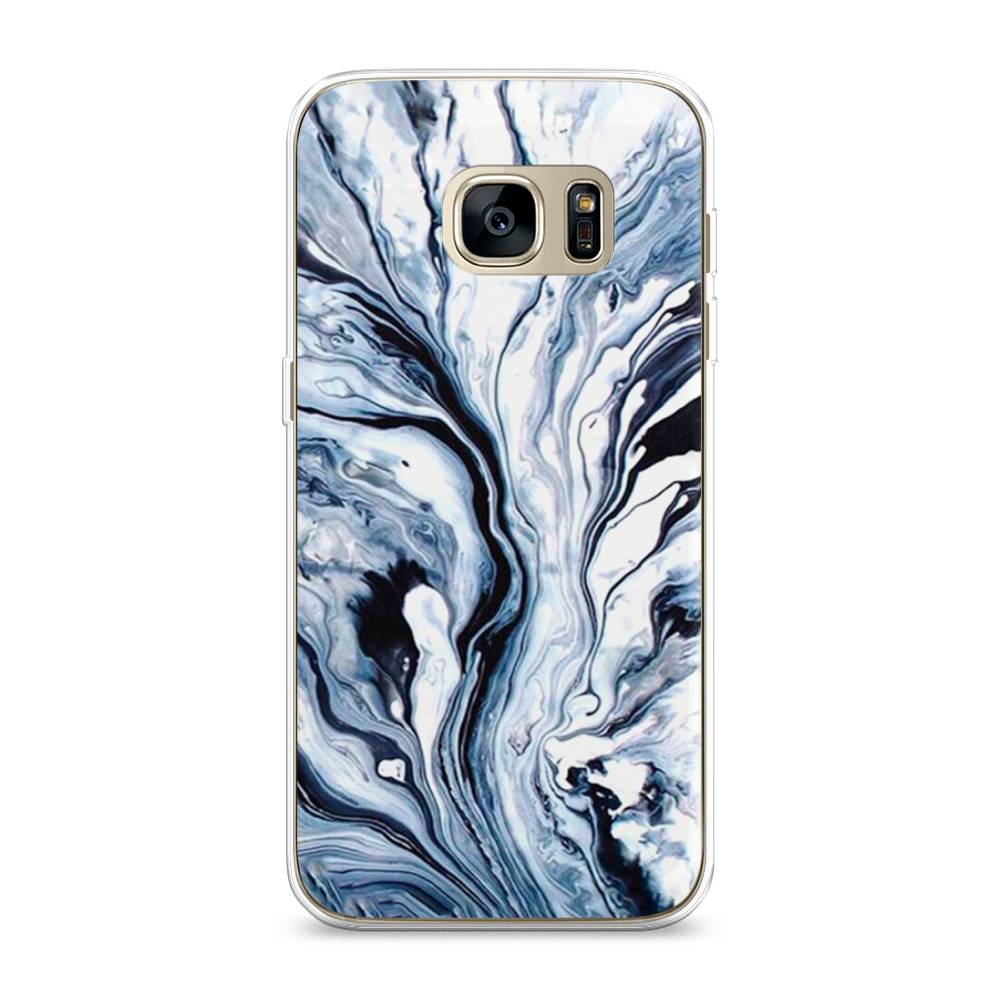 

Чехол Awog на Samsung Galaxy S7 edge "Голубой минерал мрамор", 24650-3