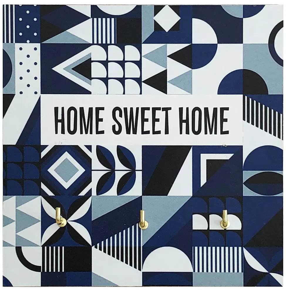 

Ключница Home Sweet Home цвет синий 12x12см