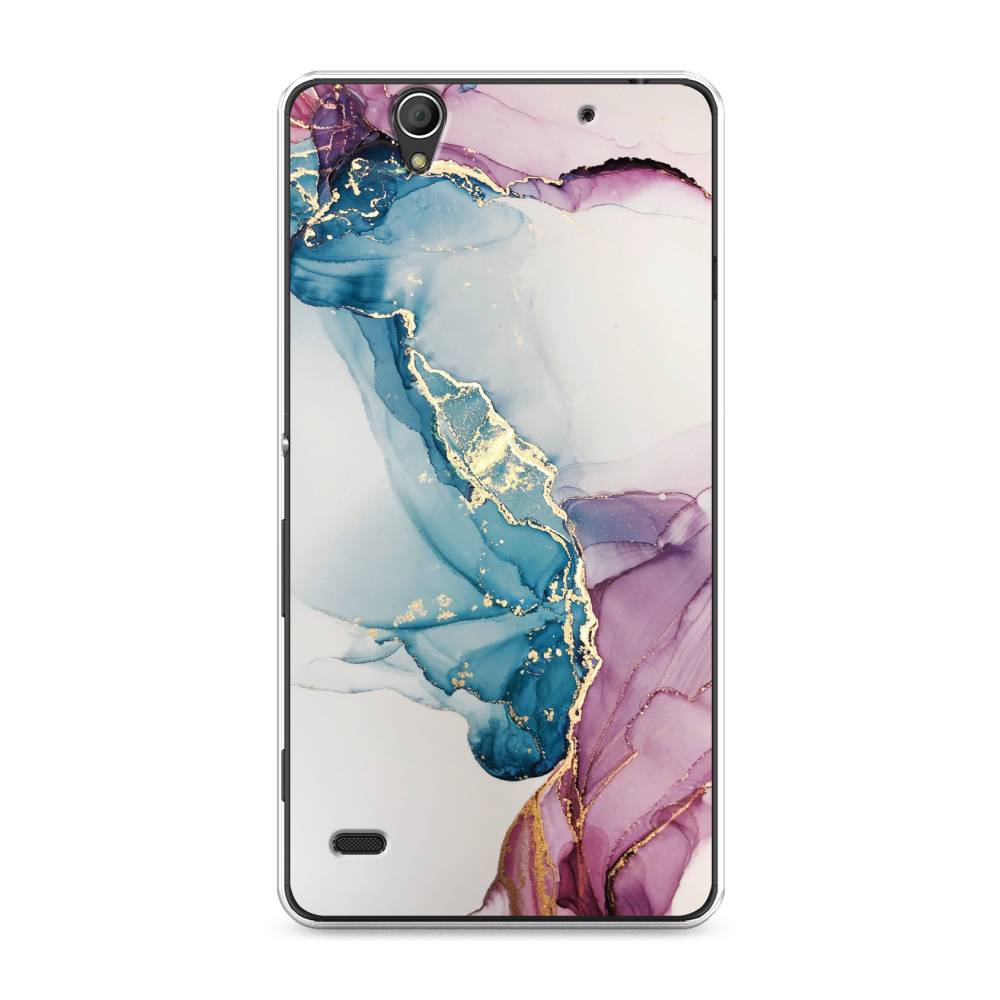 

Чехол на Sony Xperia C4 "Розовые разводы рисунок", 52650-3