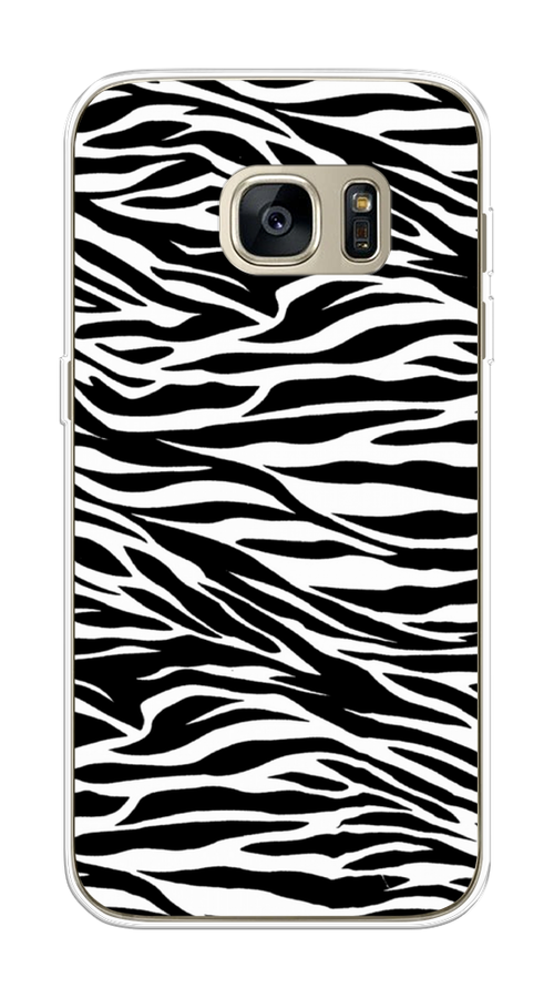 

Чехол Awog на Samsung Galaxy S7 edge "Принт зебра", Белый;серый;черный, 24650-7