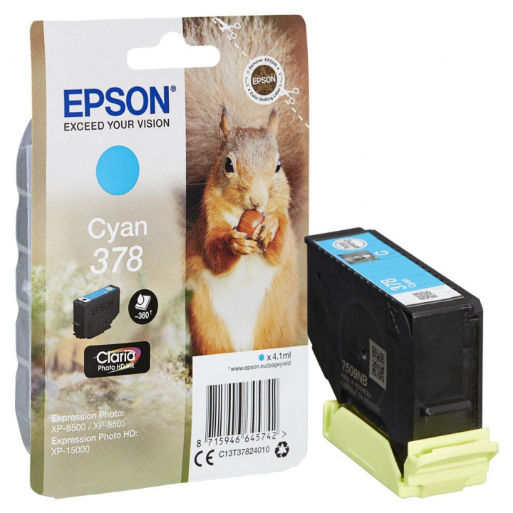 

Картридж для лазерного принтера Epson C13T37824020 Blue, оригинальный, Голубой