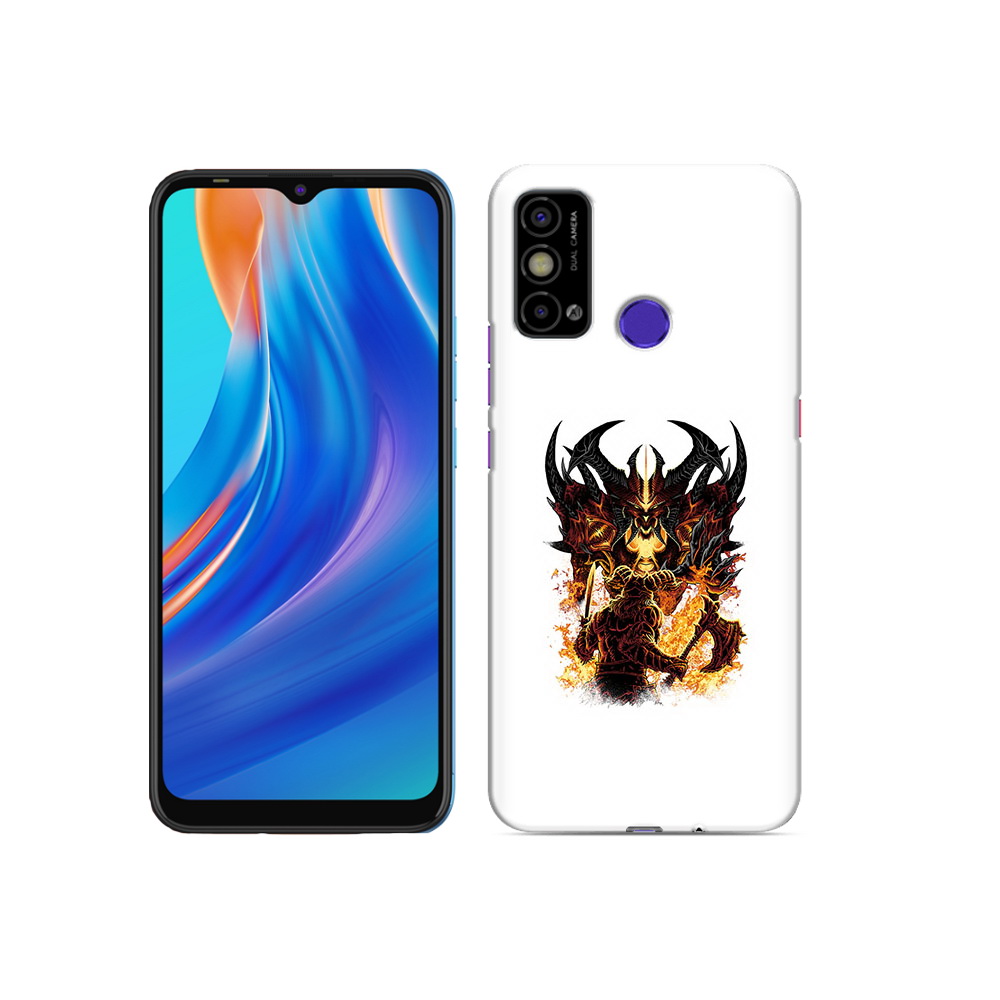 

Чехол MyPads Tocco для Tecno Spark Go демон shadow fiend, Прозрачный, Tocco