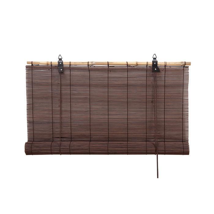 Рулонная штора Магеллан Bamboo, 120x160 см, шоколадный, 5199882