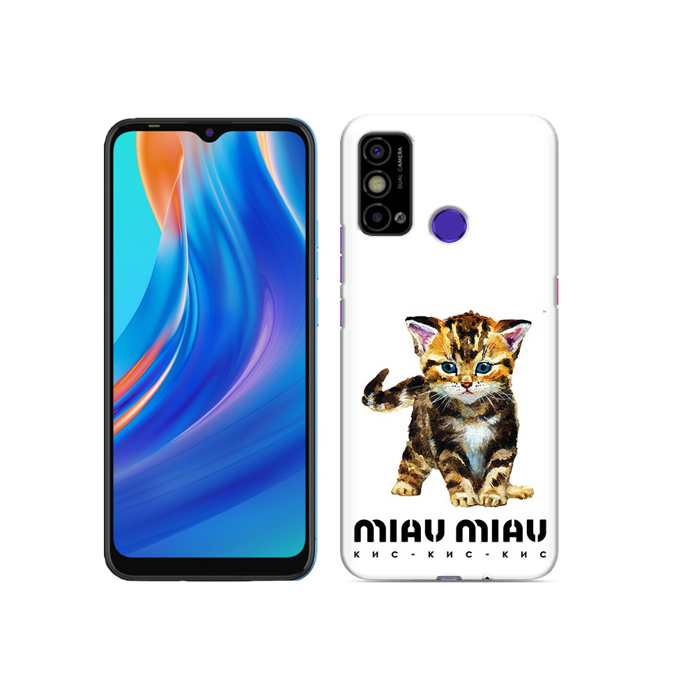 

Чехол MyPads Tocco для Tecno Spark Go Бренд miau miau, Прозрачный, Tocco