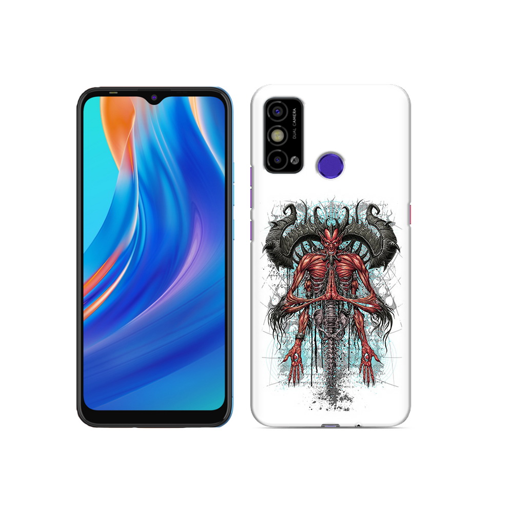 

Чехол MyPads Tocco для Tecno Spark Go дьявол, Прозрачный, Tocco