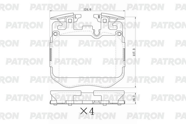 

Колодки Тормозные Дисковые Пер. Bmw 3/4/5/6/7/X5/X6/X7-Series (M-Performance) 17- PATRON P