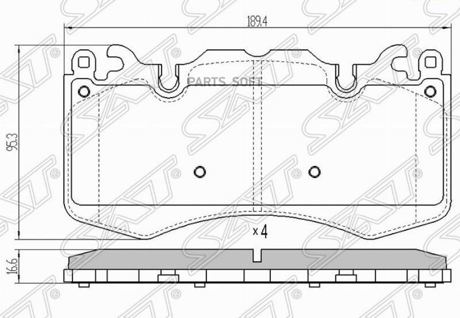 

Колодки Тормозные Перед Range Rover Sport 5/0 09- SAT STLR020362