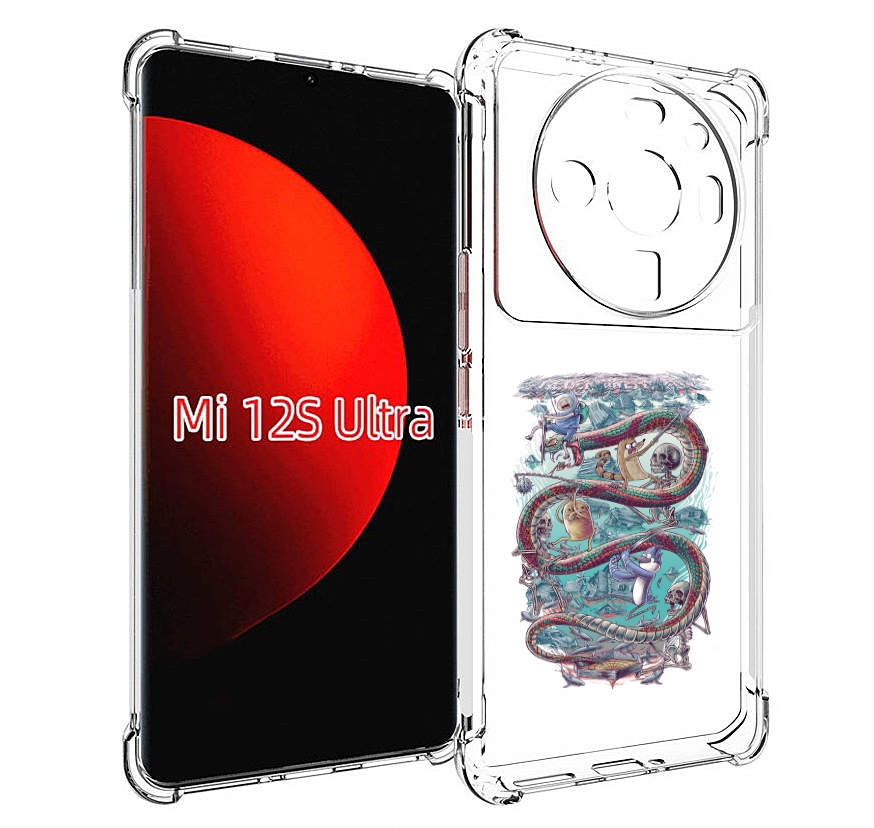 

Чехол MyPads время приключений страшилка для Xiaomi 12S Ultra, Прозрачный, Tocco