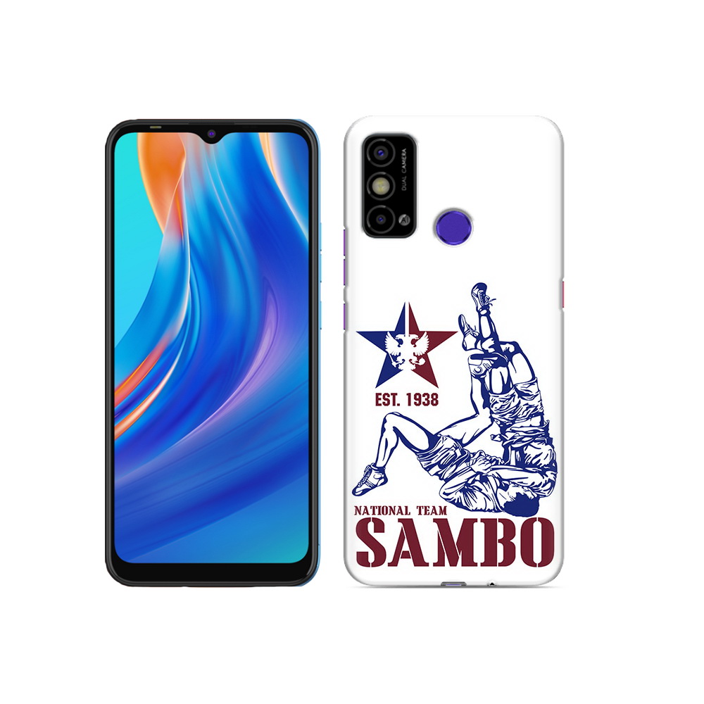 

Чехол MyPads Tocco для Tecno Spark Go единоборства самбо, Прозрачный, Tocco