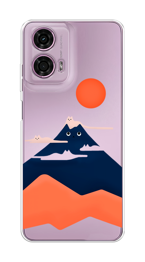 

Чехол на Motorola Moto G24 "Кот-гора", Черный;оранжевый, 243850-1