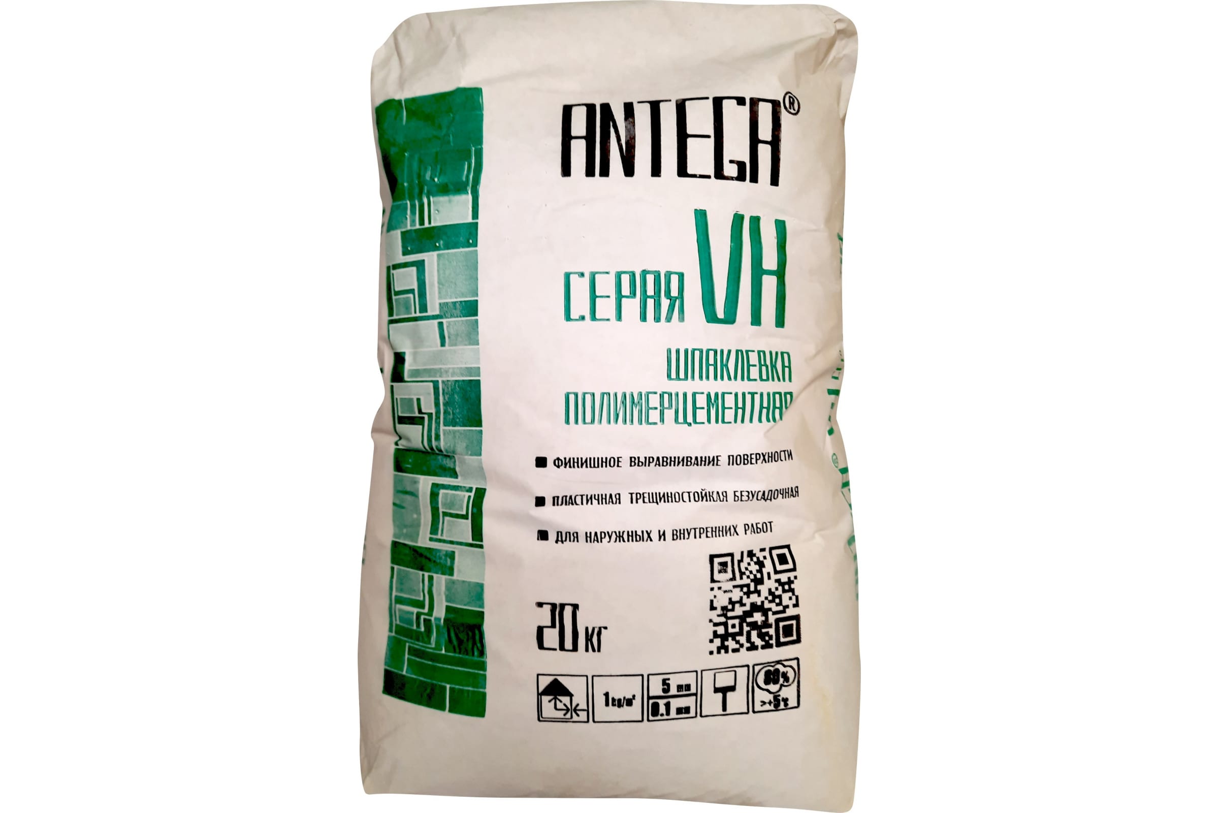 

ANTEGA Шпатлевка полимерцементная VH серая, 20 кг ANT-4130