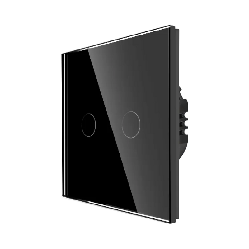 

Умный Wi-Fi выключатель с Алисой на 1000W на 2 группы света Tuya (черный)