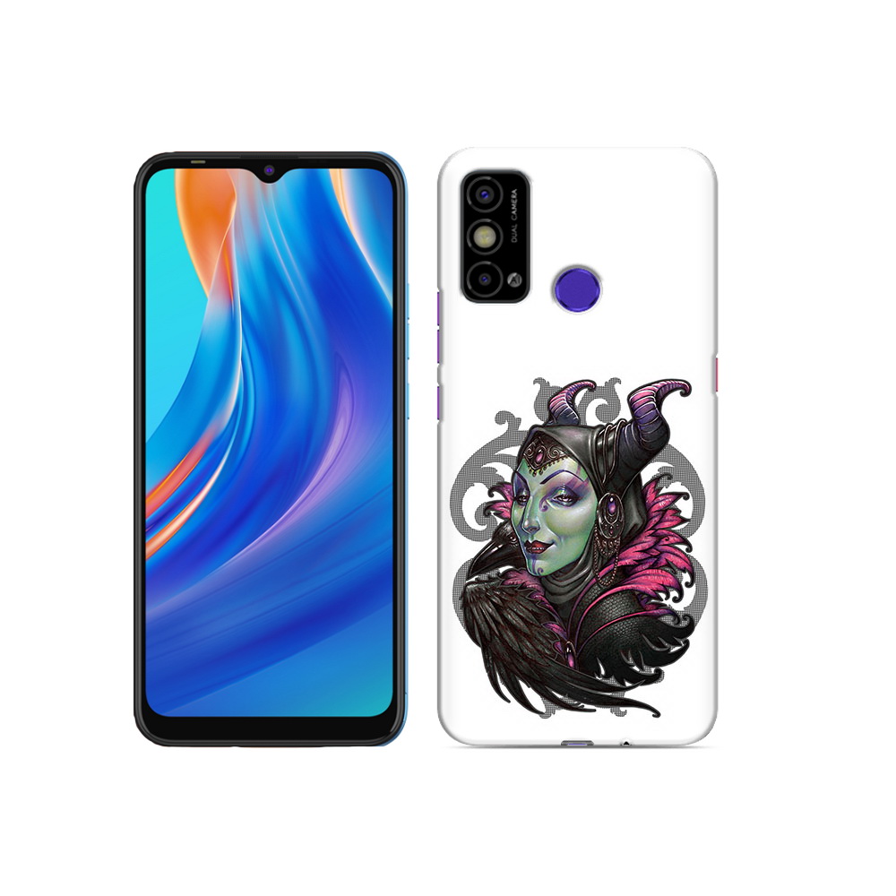 

Чехол MyPads Tocco для Tecno Spark Go зеленая девушка с вороном, Прозрачный, Tocco