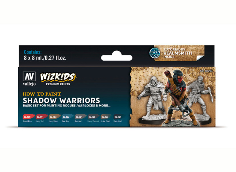 

Wizkids premium set by vallejo: shadow warriors, Разноцветный