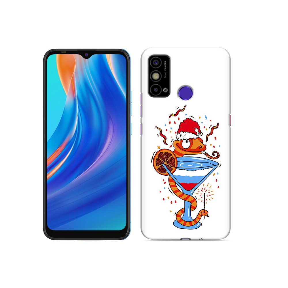 

Чехол MyPads Tocco для Tecno Spark Go змейка, Прозрачный, Tocco