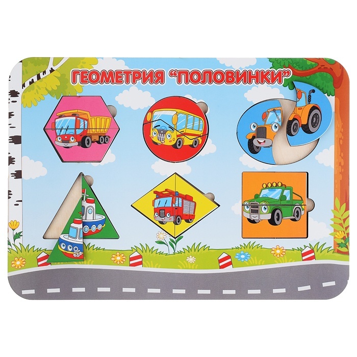 

WoodLand Toys Геометрия половинки дерево, "Геометрия половинки" дерево