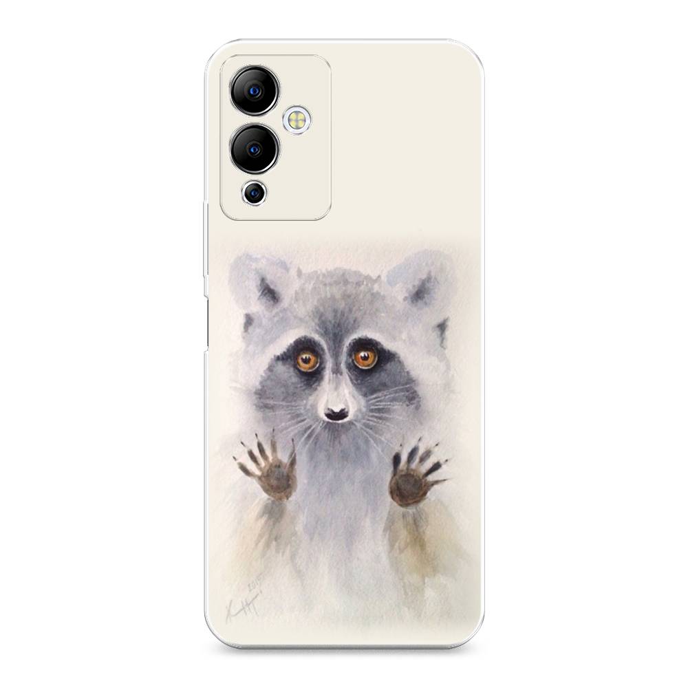 

Чехол на Infinix Note 12i "Енот за стеклом", Бежевый;серый, 3102050-4