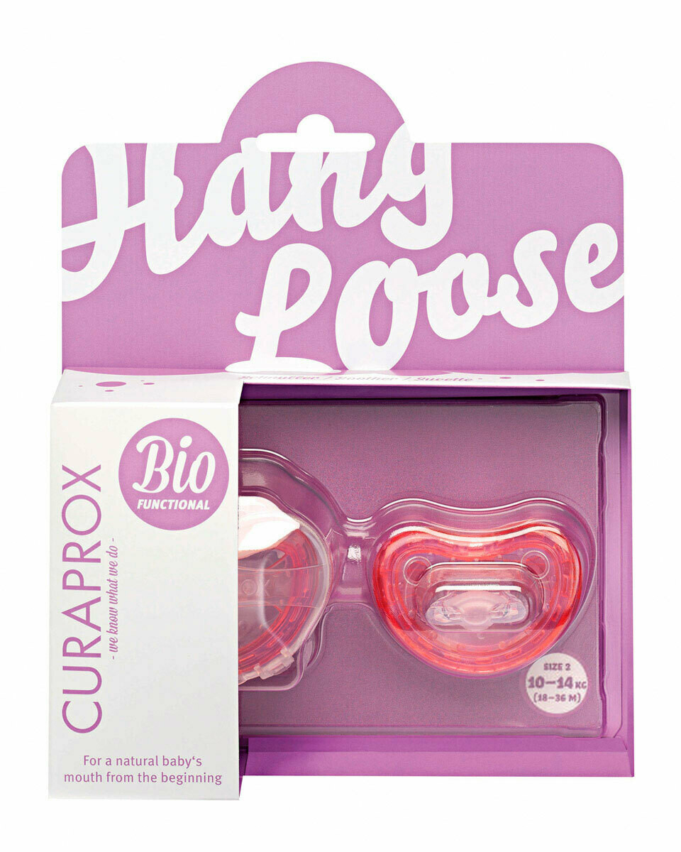 

Соски био-функциональные Curaprox 2 шт. размер 2, 10-14 кг 18-36 мес. BabyS pink 2, 4036