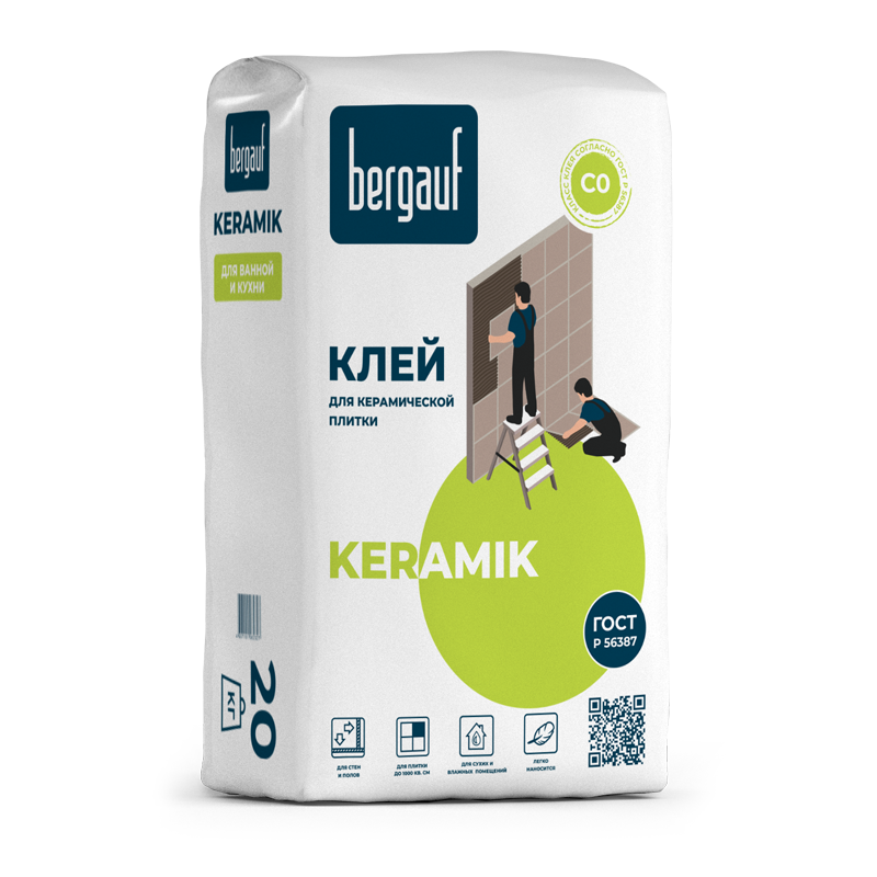 

Клей для керамической плитки Bergauf Keramik, 20 кг, Keramik