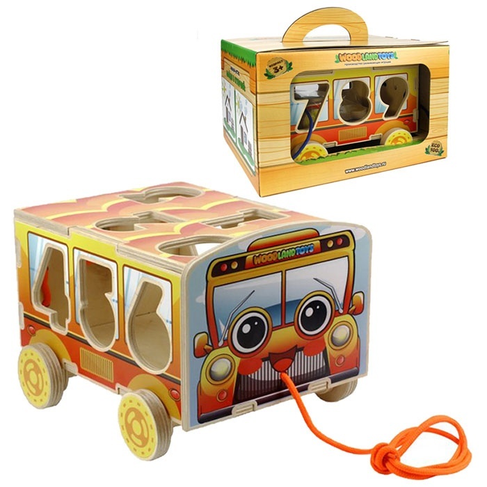 WoodLand Toys Машина, Цифры 20х18х16 см