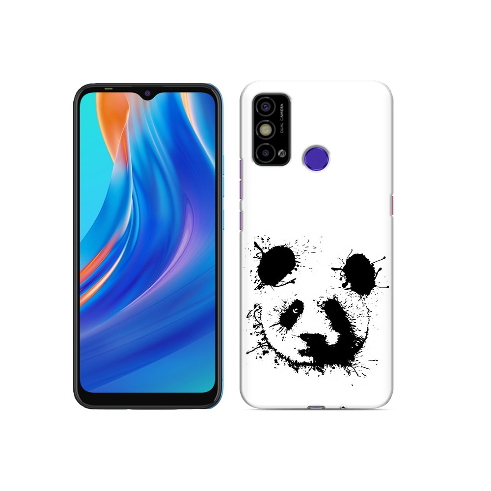

Чехол MyPads Tocco для Tecno Spark Go клякса-панда, Прозрачный, Tocco