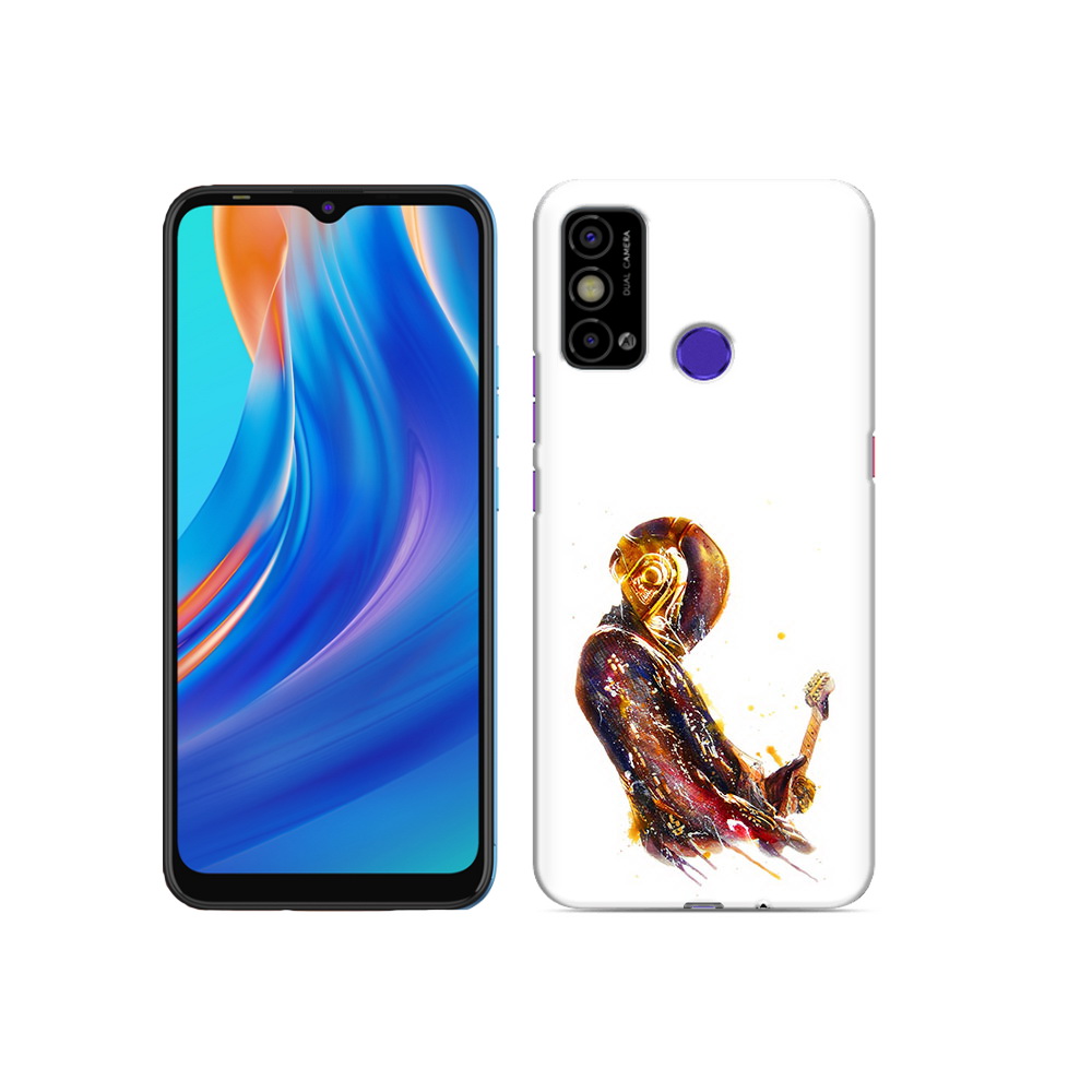 

Чехол MyPads Tocco для Tecno Spark Go космо-музыкант, Прозрачный, Tocco