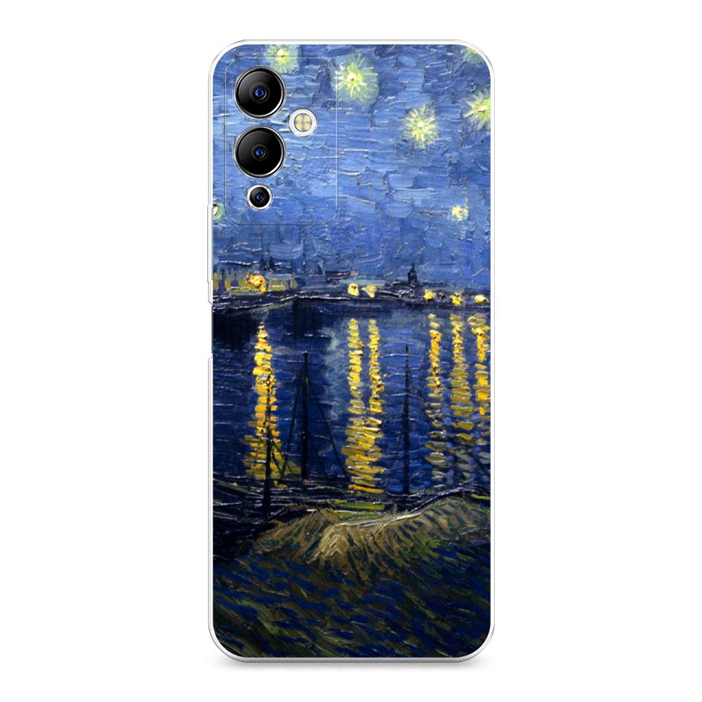 

Чехол на Infinix Note 12i "Звездная ночь над Роной", Синий;желтый, 3102050-4