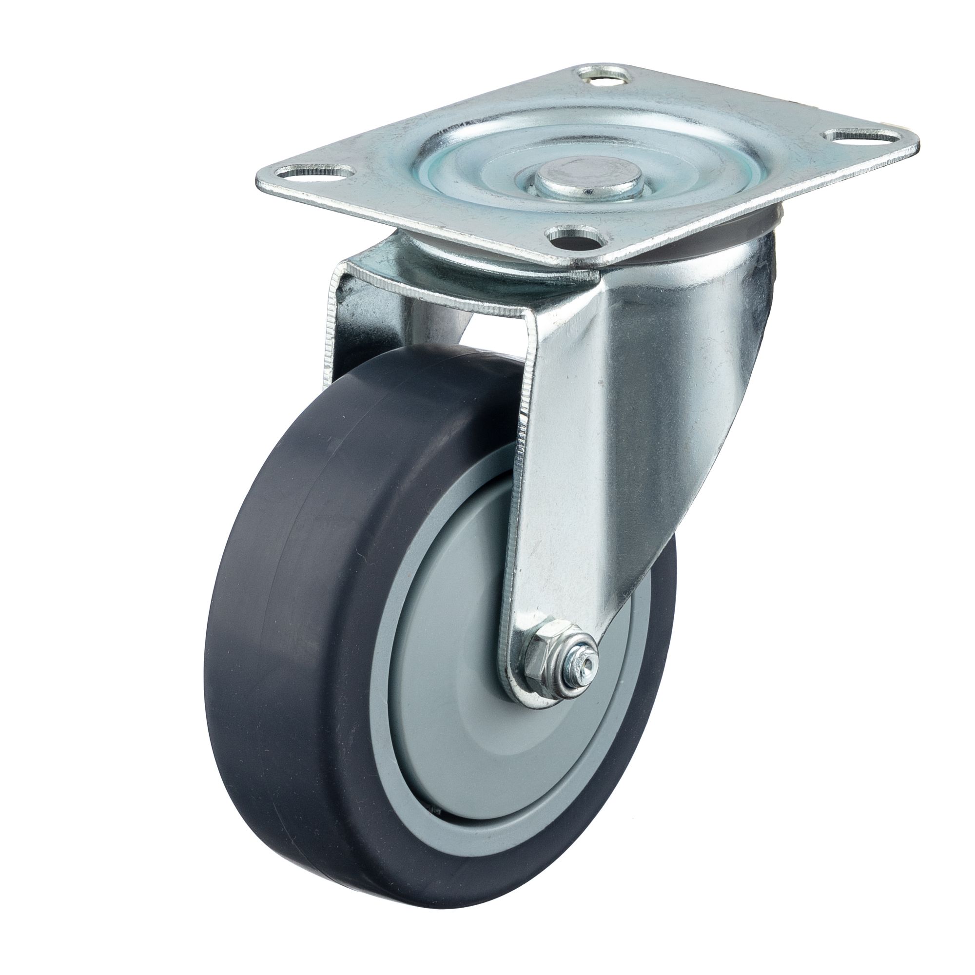 Колесо промышленное поворотное Стелла-техник N48100TPR 100мм100кг серая резина 599₽