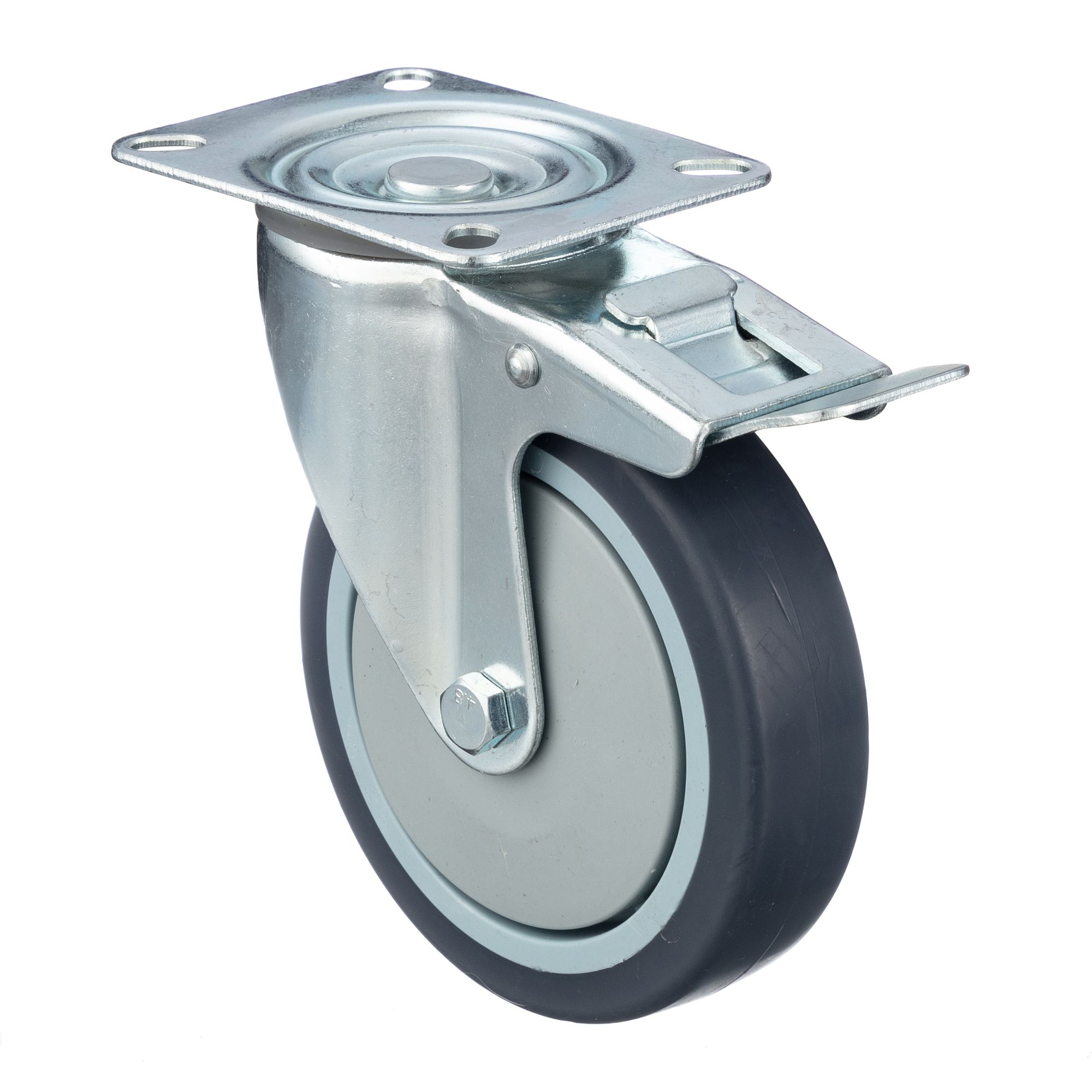 Колесо промышленное поворотное с тормозом Стелла-техник N48125TPRB 125мм140кг 815₽