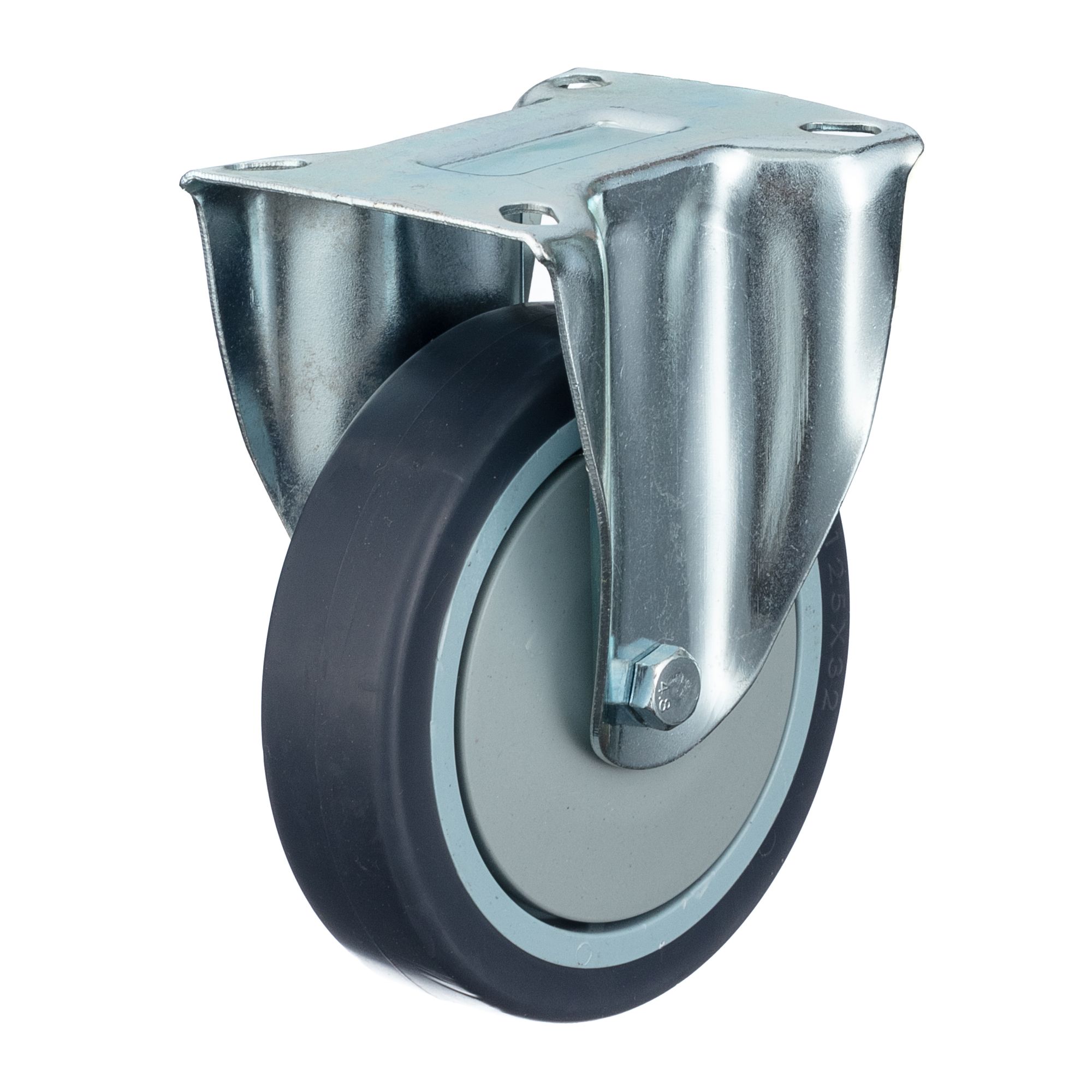 Колесо промышленное неповоротное Стелла-техник N48125TPRF (125мм,140кг) колесо для тачки тележки fachmann garten 325 300 8 d12мм