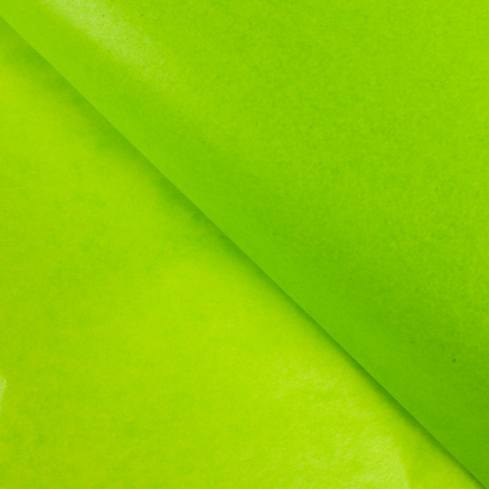 Бумага упаковочная тишью, зеленое яблоко, 50 см х 66 см (10 шт)