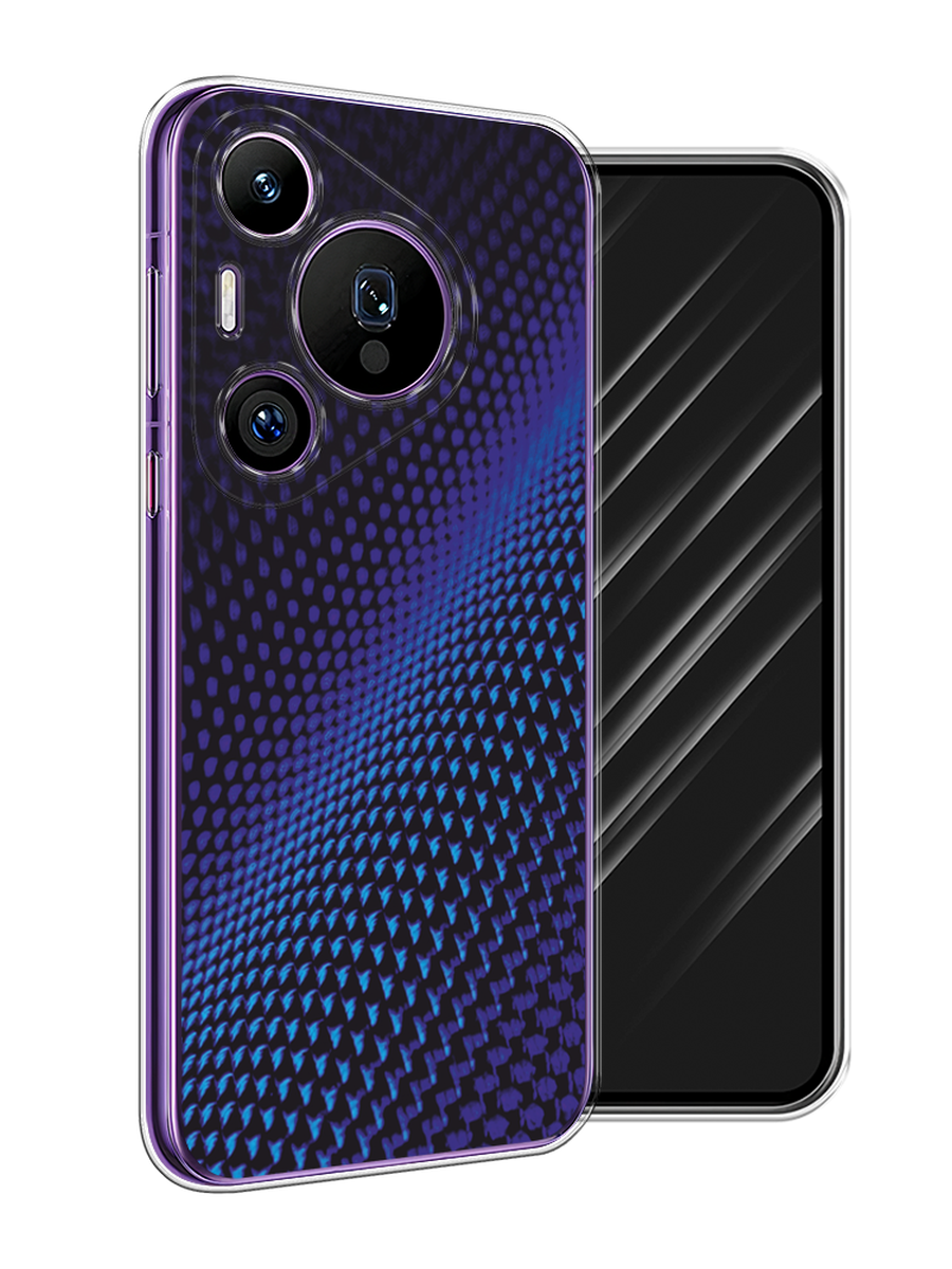 

Чехол Awog на Huawei Pura 70 Pro/70 Pro Plus "Синий карбон", Черный;синий, 6124450-1