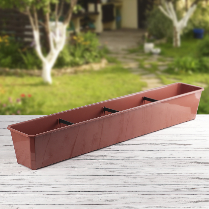 

Балконный ящик InGreen 100 см терракотовый 1 шт., Коричневый