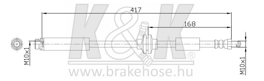 

K K FT0238 Шланг тормозной задн FORD: C-MAX/FOCUS II 04- R LR DISK