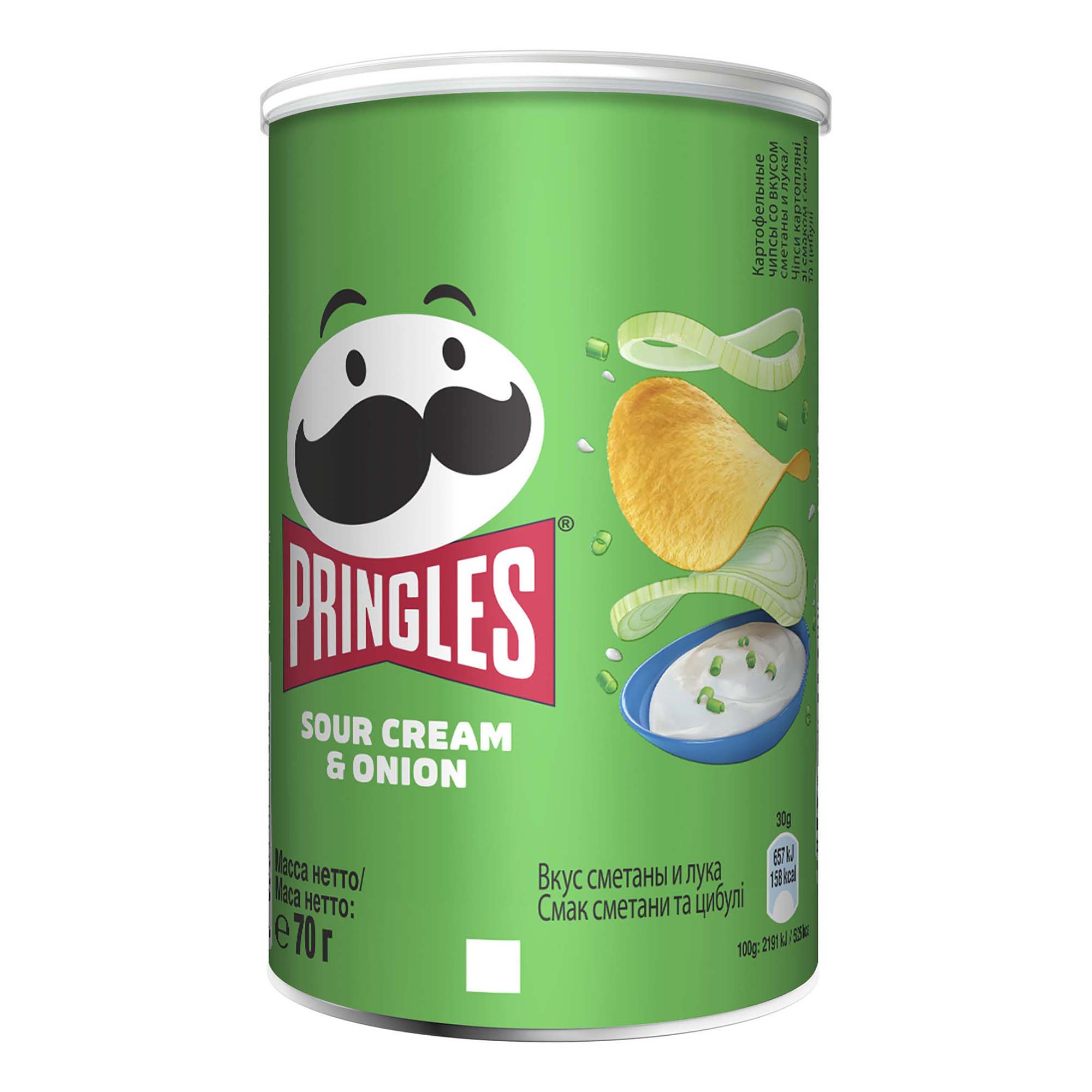 Чипсы картофельные Pringles со вкусом сметаны и лука 70 г