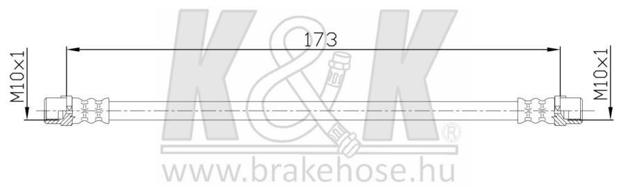 

K K FT0329 Шланг тормозной задн AUDI: A6 (4B,C5) /AVANT/ 1.8 97-