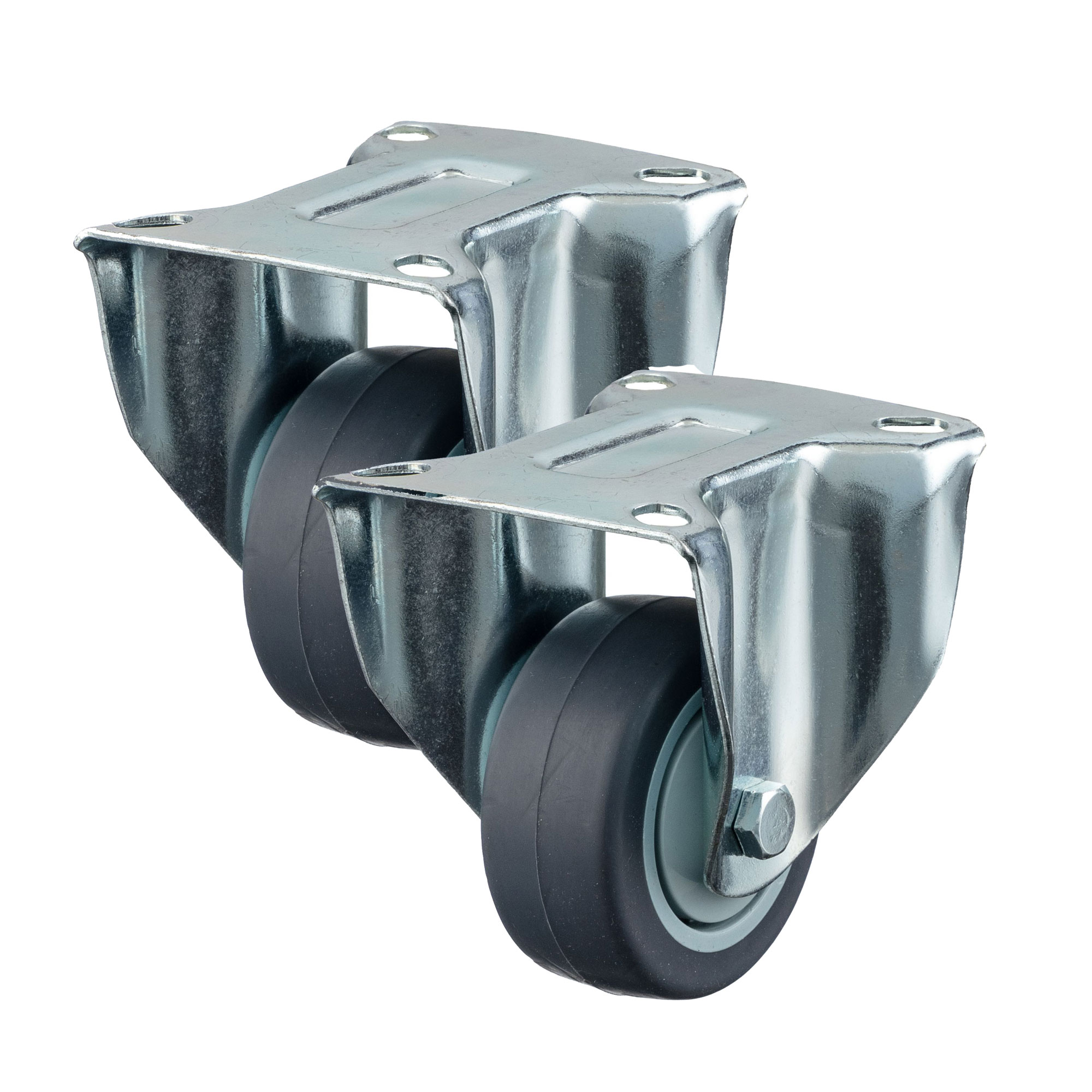 Комплект колес промышленных неповоротных Стелла-техник N48075TPRF-K2 (75мм,70кг) комплект ложементов для тележки станкоимпорт