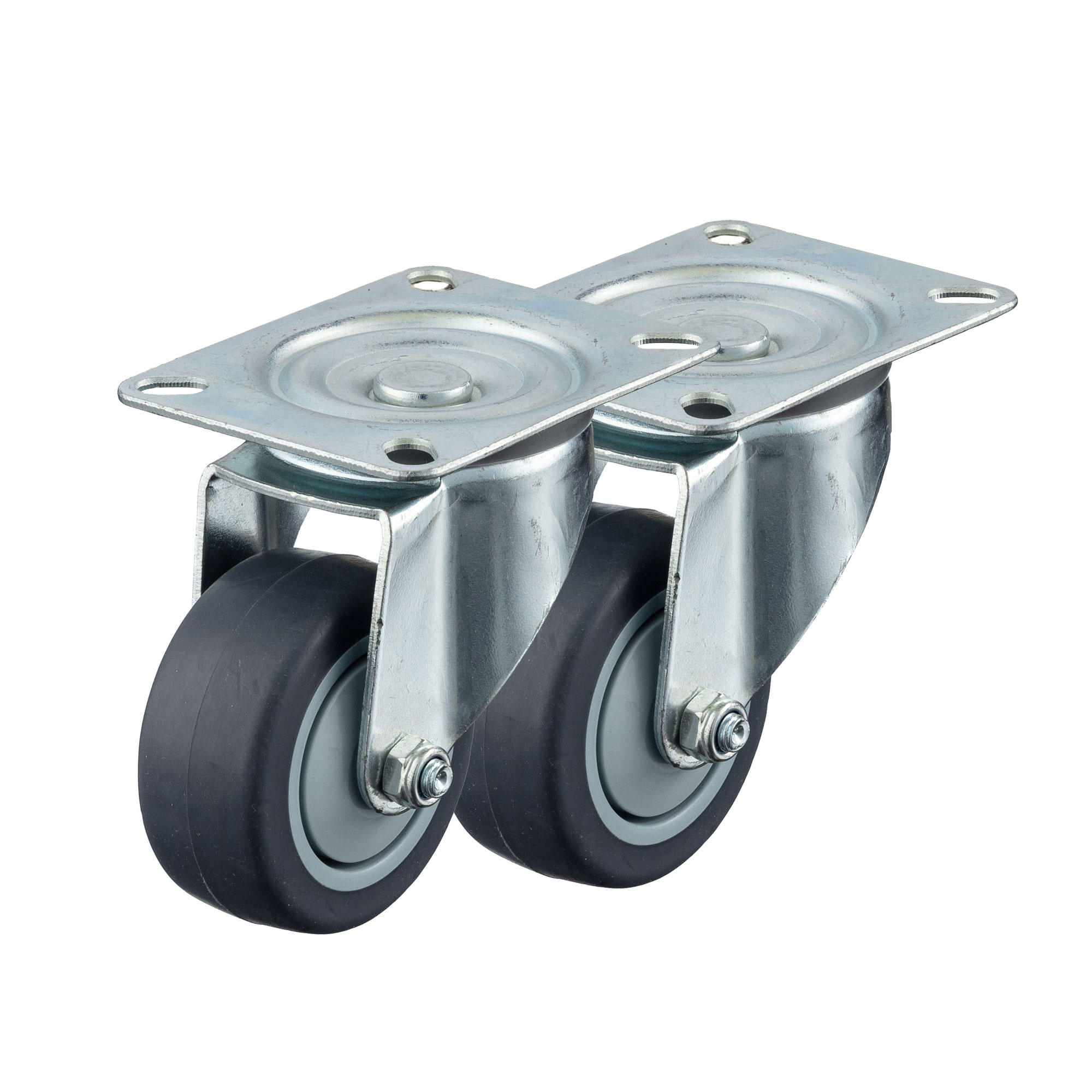 Комплект колес промышленных поворотных Стелла-техник N48075TPR-K2 75мм70кг 961₽