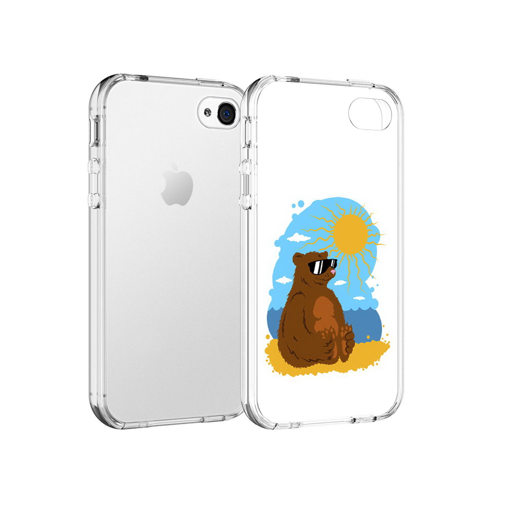 

Чехол MyPads Tocco для Apple iPhone 4 медведь на чиле, Прозрачный, Tocco